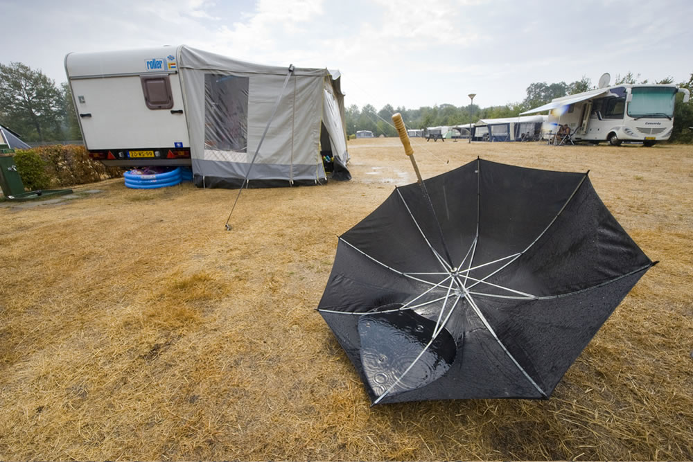 Cosa fare in caso di forti temporali in Camper