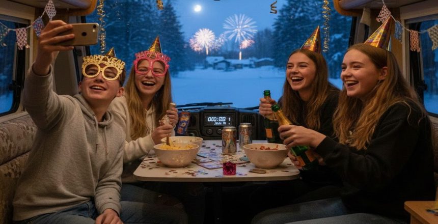 In camper con teenagers